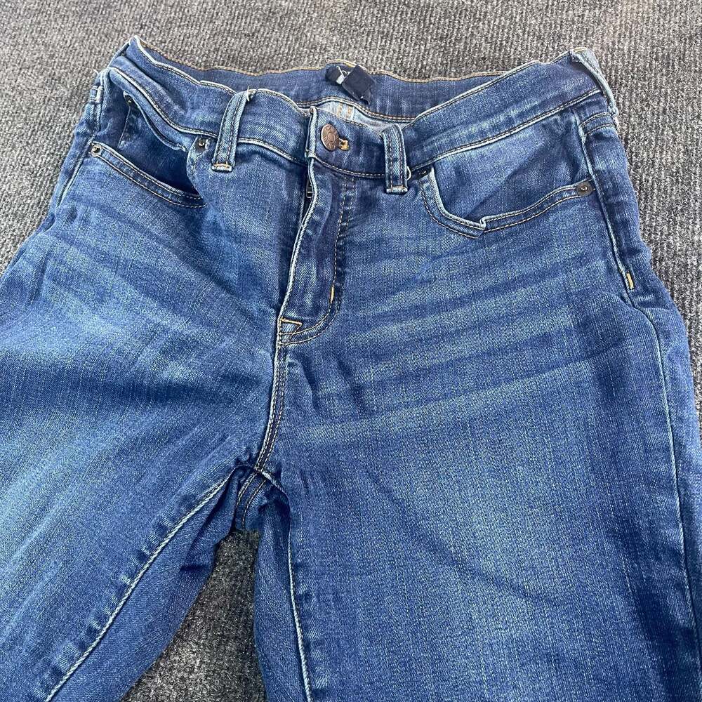 J.Crew 8 Inch Mid-Rise Skinny Jeans Size 28 Blue Denim